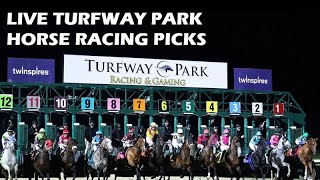 Live Turfway Park Horse Racing Picks [upl. by Anilatak]