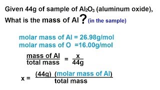 Chemistry  Atoms Molecules and Ions 11 of 23 Calculating a Mass in a Sample [upl. by Marrin]