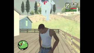 STAY PUFT MARSHMALLOW MAN FROM GHOSTBUSTERS IN GTA SAN ANDREAS MOD CLEO4 v20 [upl. by Ahsekal]