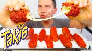 CHEESE STUFFED TAKIS • Mukbang amp Recipe [upl. by Nohshan16]