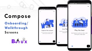 WalkthroughOnboardingApp Intro Screen Design  Jetpack Compose UI UX 2022 [upl. by Gaston]