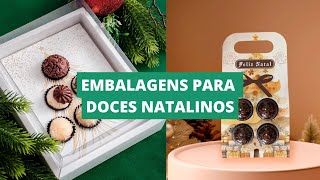 embalagens de natal para doces [upl. by Leuqim]