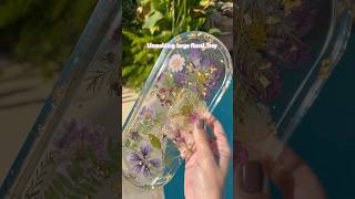 Unmolding Large Resin Flora Tray pressedflowers resinart [upl. by Dyob]