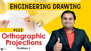 Orthographic Projections Problem No1  Orthographic Projections  Engineering Graphics [upl. by Akemyt88]