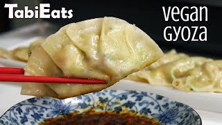 Vegan Dumplings Recipe Japanese Gyoza [upl. by Valsimot660]