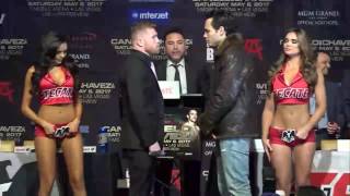 canelo vs chavez jr faceoff are you ready EsNews Boxing [upl. by Diane-Marie]