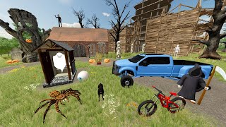 Searching Scary Abandoned Castle for Clues  Farming Simulator 22 [upl. by Ajile]