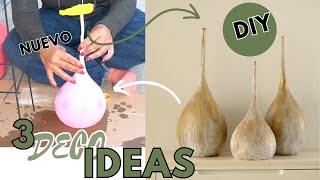 3 ideas para decorar la casa que puedes hacer tu misma con jarrones hechos con globos [upl. by Crandale]