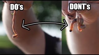 How to Hook a Worm for Fishing Fishing Tip [upl. by Pen]