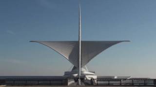 Time Lapse Milwaukee Art Museum  Calatrava  Burke Brise Soleil  HD [upl. by Acinorev]