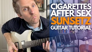 Sunsetz by Cigarettes After Sex Guitar Tutorial  Guitar Lessons with Stuart [upl. by Annaigroeg]