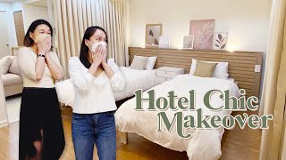 OneBedroom Condo Makeover💕  HotelChic Inspired Design  by Elle Uy [upl. by Yrrab141]