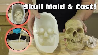 Soft Silicone Mold Of Skull With Resin Cast  Featuring Skin Cast [upl. by Azzil362]