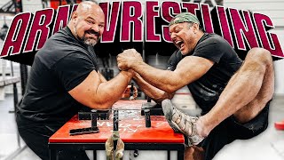 DEVON LARRATT TEACHES BRIAN SHAW TO ARM WRESTLE  RAW TRAINING VIDEO [upl. by Yelrebmyk47]