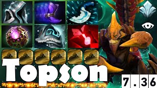 Topson Sand King Dota 2 736c Pro Gameplay  NoobSupport13 [upl. by Stultz]