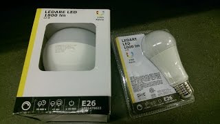 IKEA  22W 1800 lm LEDARE LED DIMMABLE BULB  REVIEW [upl. by Kilian]