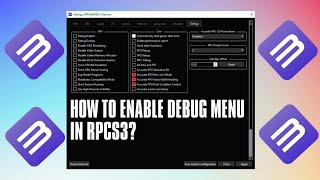 How to Enable Debug Menu in RPCS3 Full Tutorial  Step by Step  Retro Revival [upl. by Meredi]