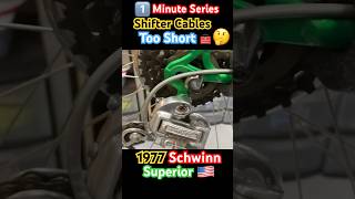 Schwinn shifter cables are not long enough 🤔🧰 bicycle restoration automobile vintage schwinn [upl. by Fancie]