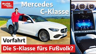 Mercedes CKlasse 2021 Die kleine SKlasse fürs Fußvolk  Vorfahrt Review  auto motor sport [upl. by Attenweiler]