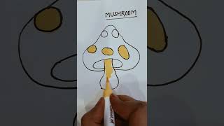 How to draw mashroom step by step Mashroom drawing easy drawing  shorts [upl. by Ailina218]