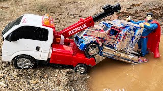 OPTIMUS PRIME Truk Mud StopMotion Transformers HelloCarbot Tobot Robot Cartoon Animation Compassion [upl. by Matty]