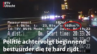 De Verkeerspolitie Bestuurder rijdt te hard en haalt rechts in  RTV Utrecht [upl. by Nahtanoj]