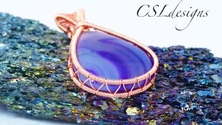 Open bezel wire wrapped cabochon [upl. by Juster780]