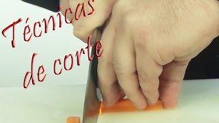 Técnicas de corte de Chef Como usar los cuchillos y cortes de verduras [upl. by Jeb]