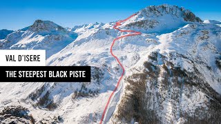 The Steepest Piste in Val dIsere Face de Bellevarde Stade Olympique [upl. by Thad200]