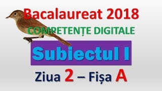 Fisa A  Competente digitale 2018 Ziua 2 [upl. by Seedman]