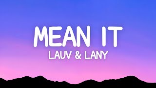 Lauv amp LANY  Mean It Lyrics [upl. by Aikit]