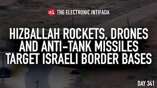 Hizballah rockets drones and antitank missiles target Israeli border bases with Jon Elmer [upl. by Acinorehs]