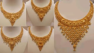 22Ct Traditional Gold Necklace Designs With WEIGHT And PRICE  New Gold Necklace Designs [upl. by Breed]