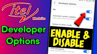 Itel Mobile Enable and Disable Developer Options  Enable and Disable Developer Mode on itel a25 pro [upl. by Richmal]