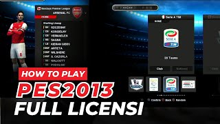 PS3 How To Play Pro Evolution Soccer 2013 FULL DLC  LICENSI [upl. by Leahcimnaes]