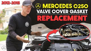 MERECEDES C250SLK250 Valve Cover Gasket Replacement 2012  2015 Fast Method [upl. by Tiemroth]