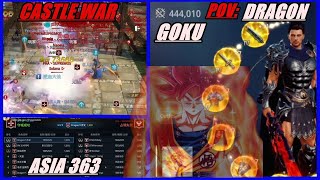 HOF DRAGON GOKU 444K NA BATALHA DE CASTELO DO ASIA 363 HOF VS PHADTM  MIR4 [upl. by Maitland]