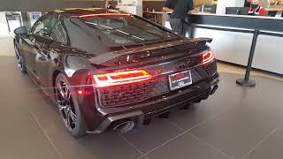 2020 Audi R8 V10 performance  cold start sound and loud revs [upl. by Kellene]