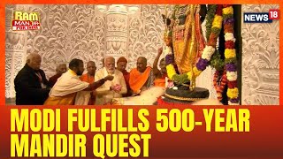 PM Modi Enters Ram Mandir With Offerings For Lord Ram  Pran Pratishtha Ayodhya  N18V  News18 [upl. by Ycniuqal]