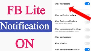 fb lite notification on kaise kare  fb lite notification on karne ka tarika [upl. by Oicatsana]