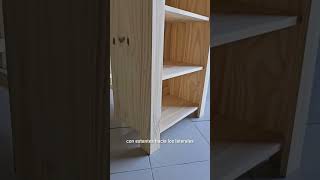 Isla cubo con estantes de madera isladecocina desayunadores furniture carpinteria [upl. by Demetria]