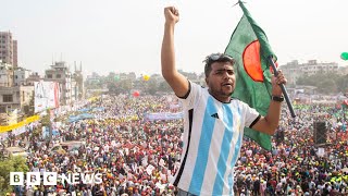 Bangladesh rally attracts tens of thousands to demand new elections  BBC News [upl. by Annahaj]