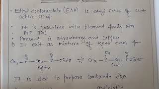 Ethyl acetoacetate [upl. by Munt]