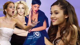 Top 8 Favorite Ariana Grande Celebrity Impressions  Hollywire [upl. by Asirac]