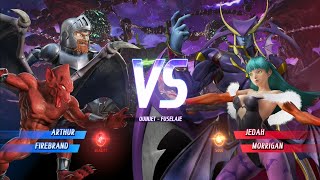 Arthur y Firebrand Vs Jedah y Morrigan Marvel Vs Capcom INFINITE [upl. by Dranoc418]