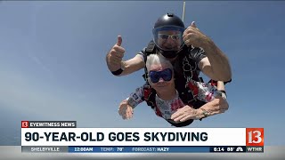 90yearold goes skydiving [upl. by Ycnej]