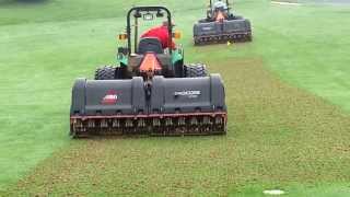 Golf course fairway aeration with Pro Core 1298s [upl. by Etienne]