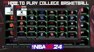 How To Play College Basketball In NBA2K24  KICKSON2K COLLEGE BASKETBALL 2K24 [upl. by Eimiaj664]