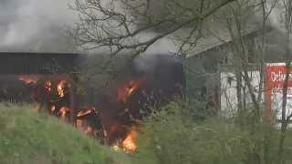 Fire at Tylde Hall Farm Billericay Essex 31st March 2014 [upl. by Tnilf429]