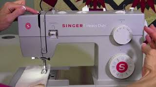 Singer Heavy Duty 4423 14 Holding Threads When Starting to Sew [upl. by Bradly]